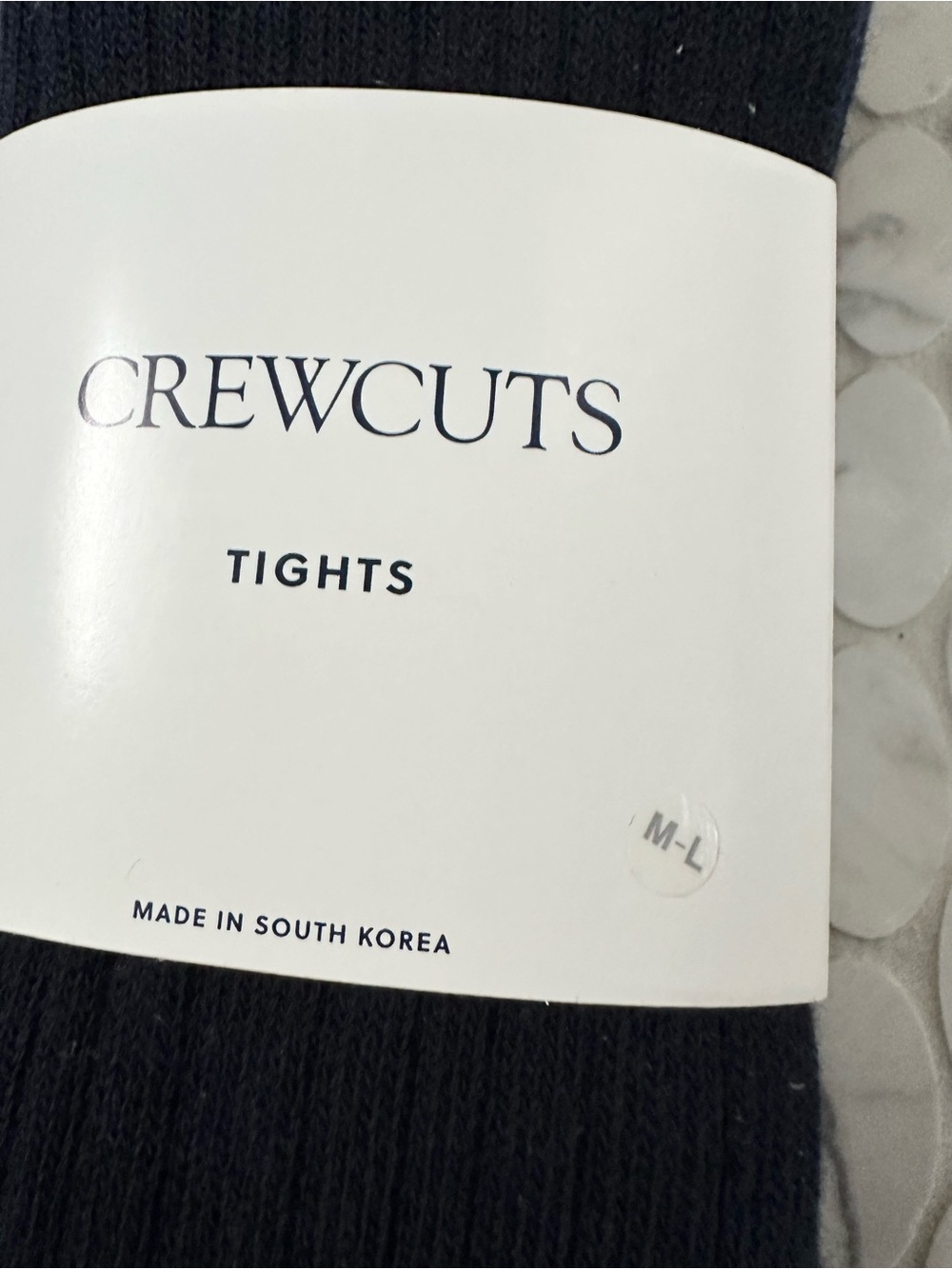 Crewcuts Navy Ribbed Tights - Picture 2 of 4